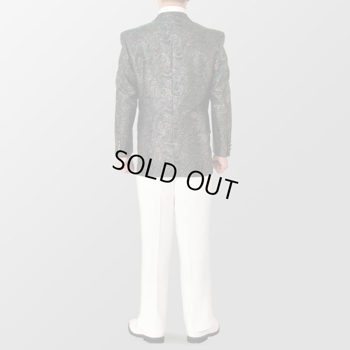 セットアップ例 シルバー×グリーン 銀色×緑 スーツ