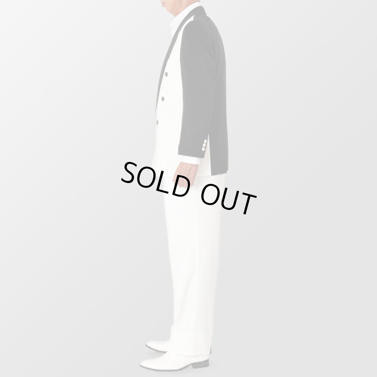 セットアップ例 ホワイトXブラック 白X黒 スーツ