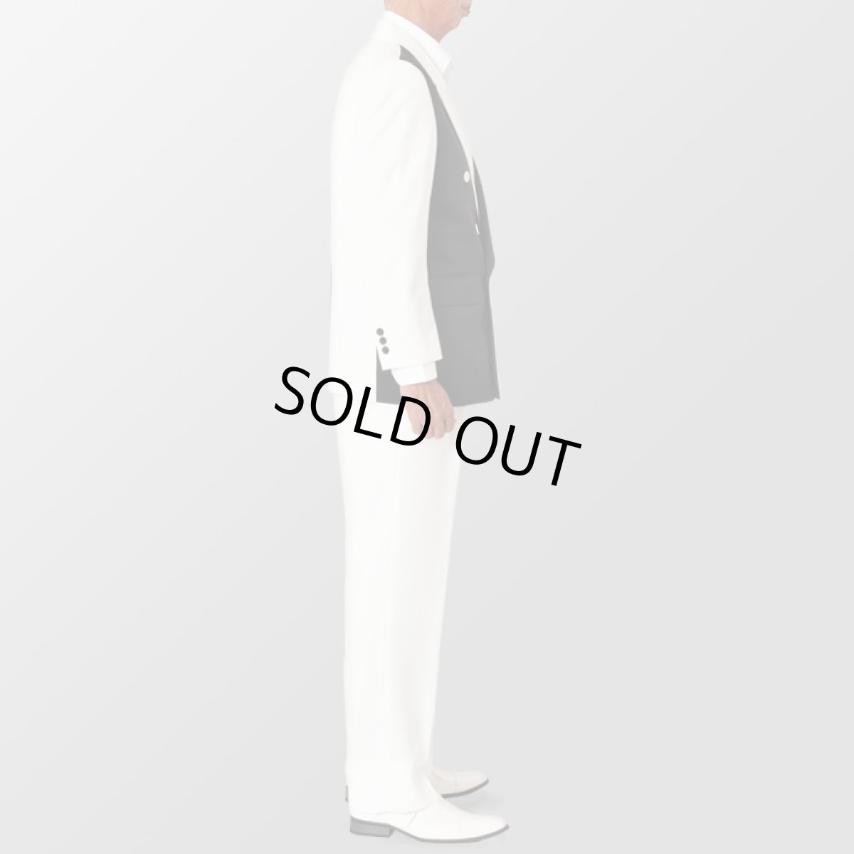 セットアップ例 ホワイトXブラック 白X黒 スーツ