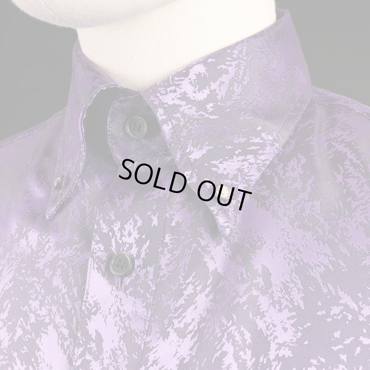 ボタンダウン パープル 紫