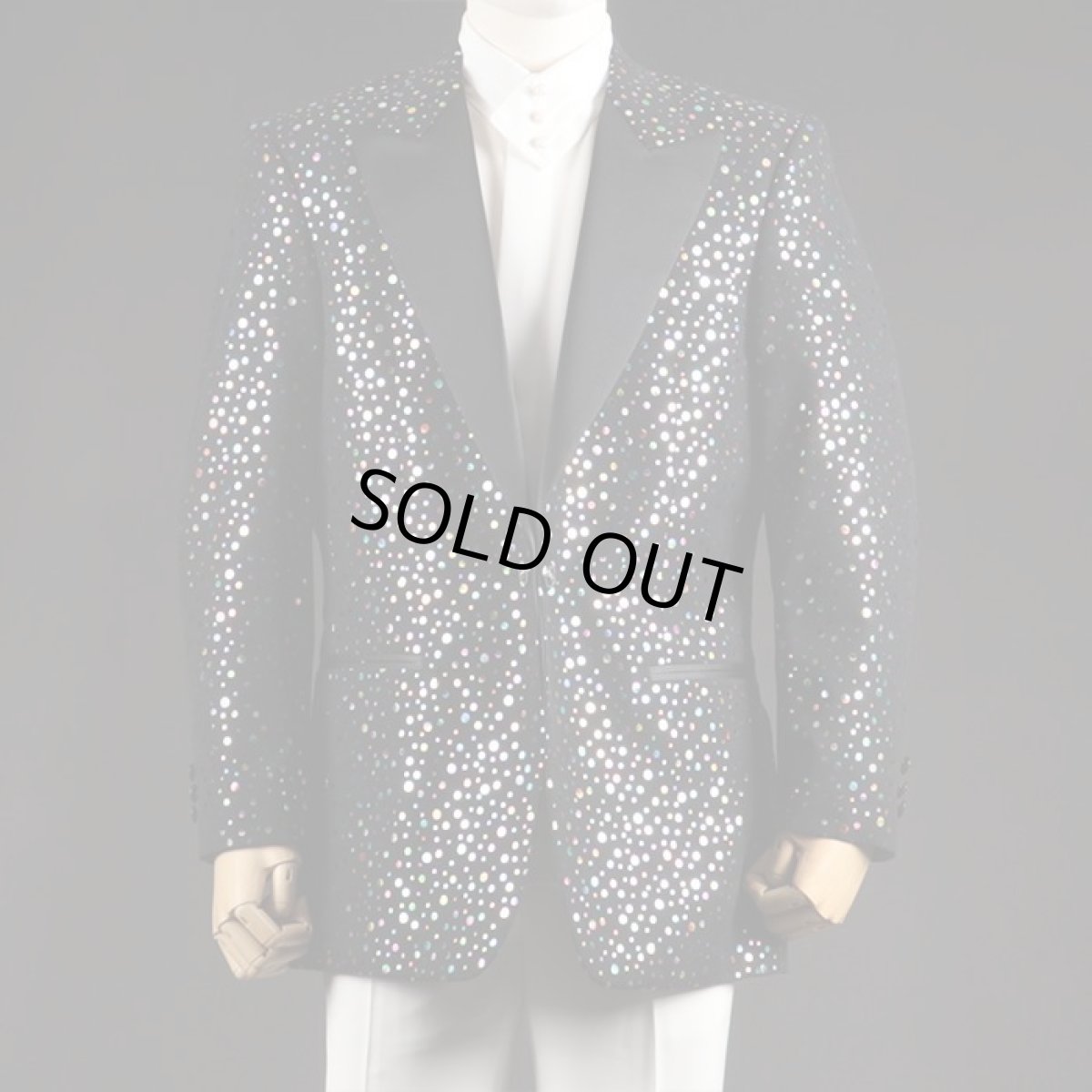 拝み掛け出来ます ブラック 黒 水玉 ジャケット