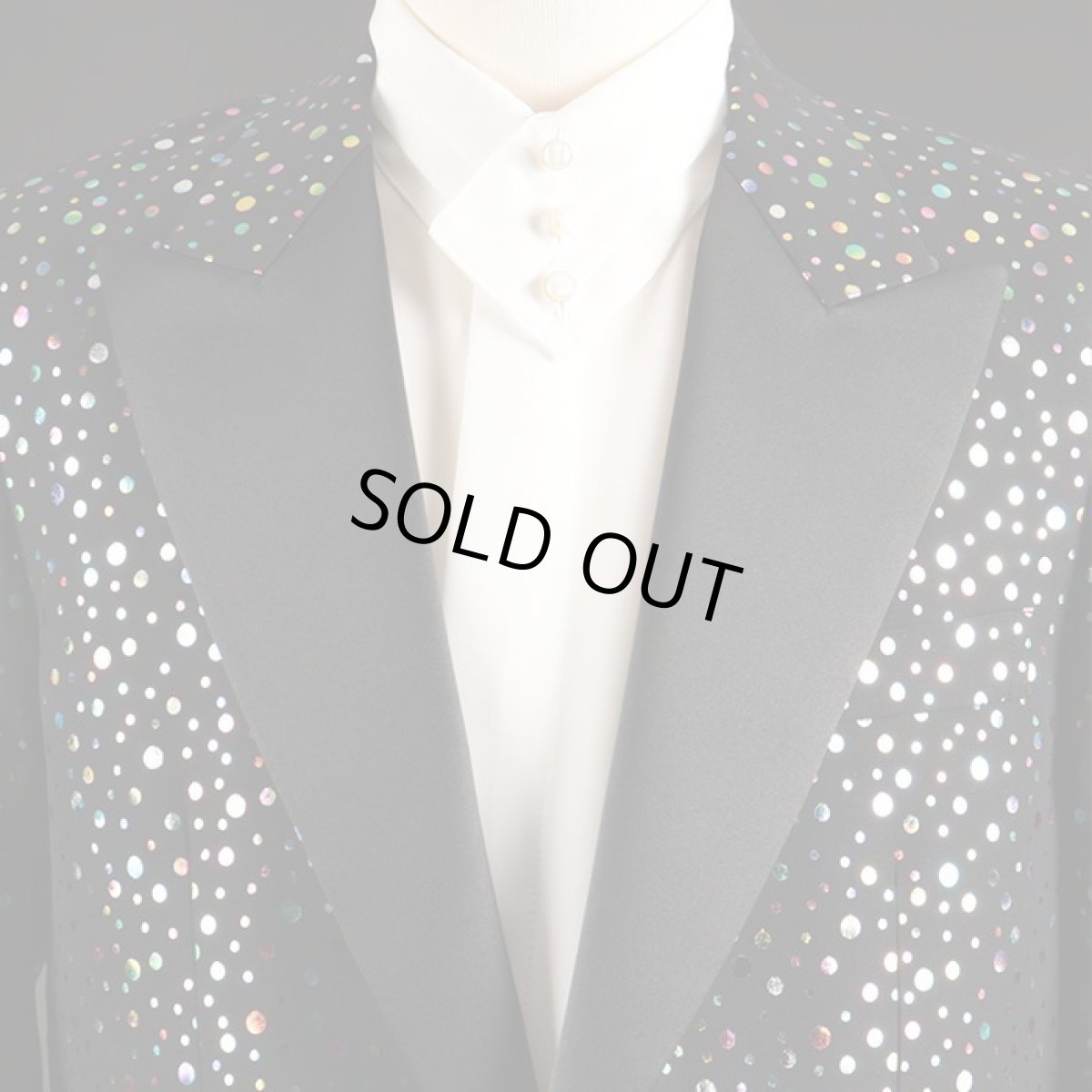 衿 ブラック 黒 水玉