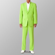 ステージ衣装 カラオケ衣装 セットアップ例 ライトグリーン 黄緑色 スーツ