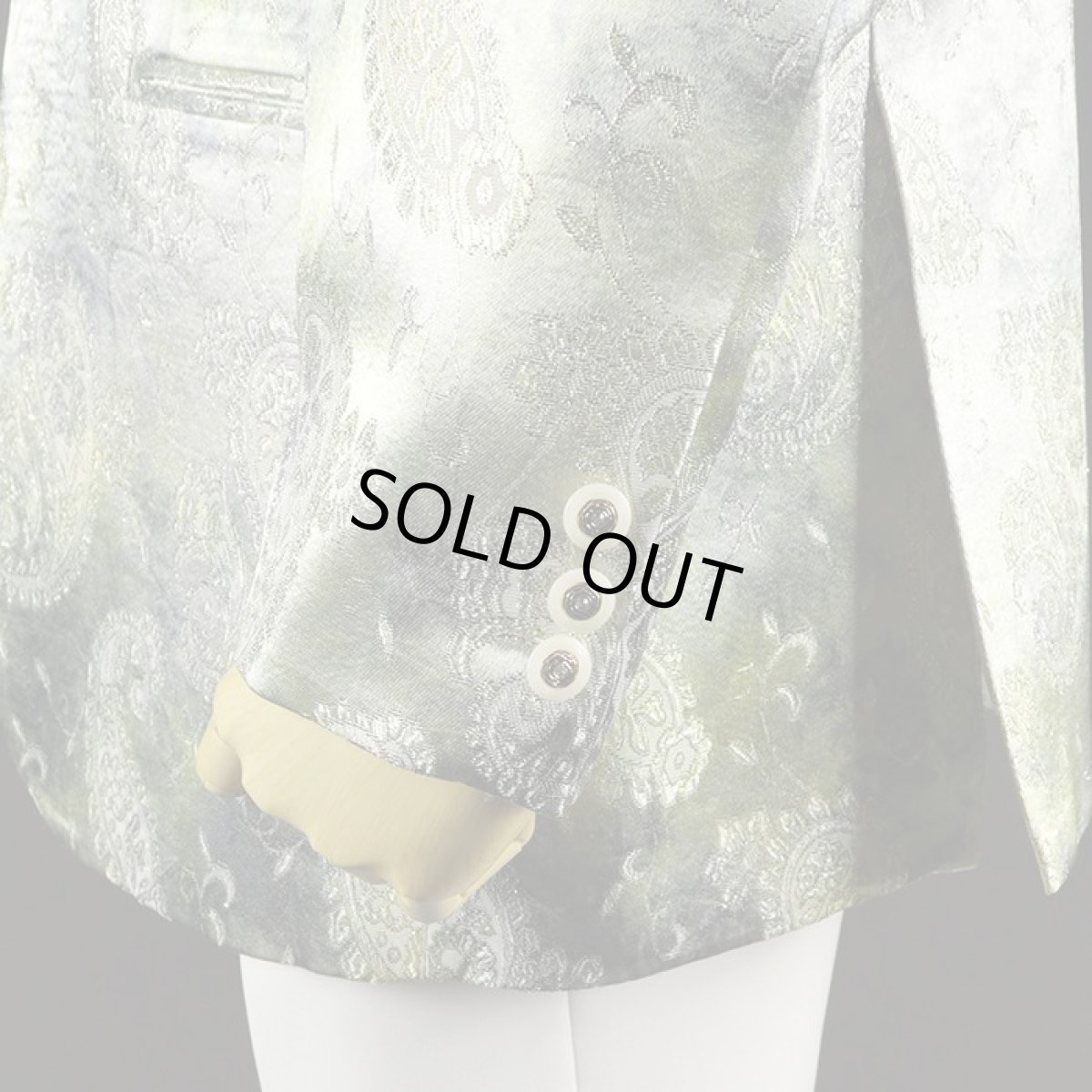 袖ボタン ライトグリーン 黄緑 ジャケット