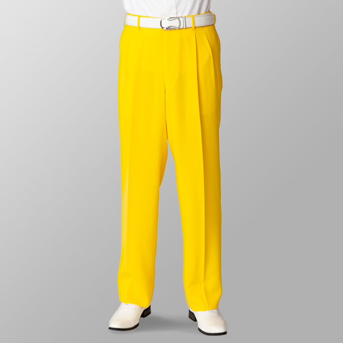 ステージ衣装 カラオケ衣装 ゴルフウェア イエロー 黄色 スラックス