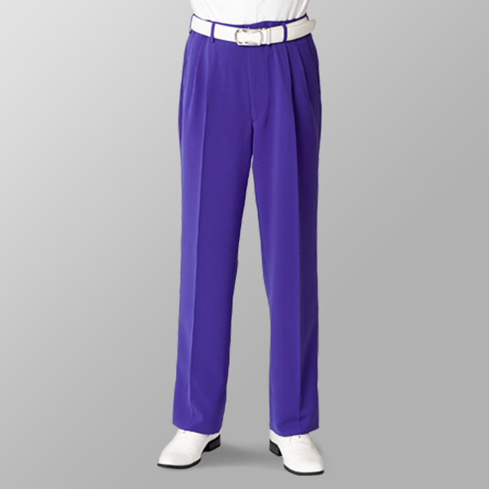 ステージ衣装 カラオケ衣装 ゴルフウェア パープル 紫 スラックス